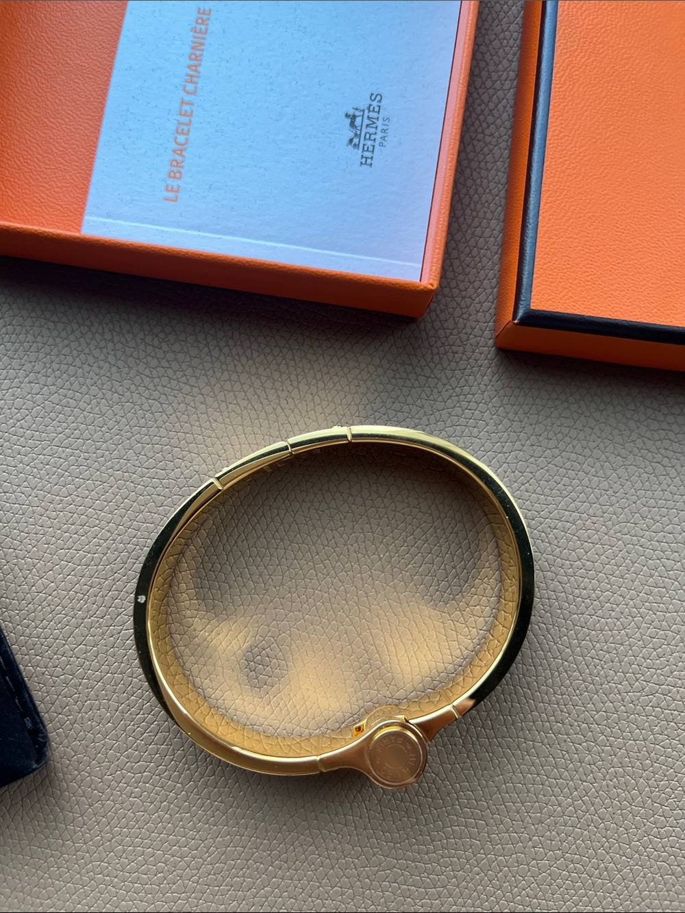 Hermes Blue Enamel and Gold Bracelet - Picture 7 of 15